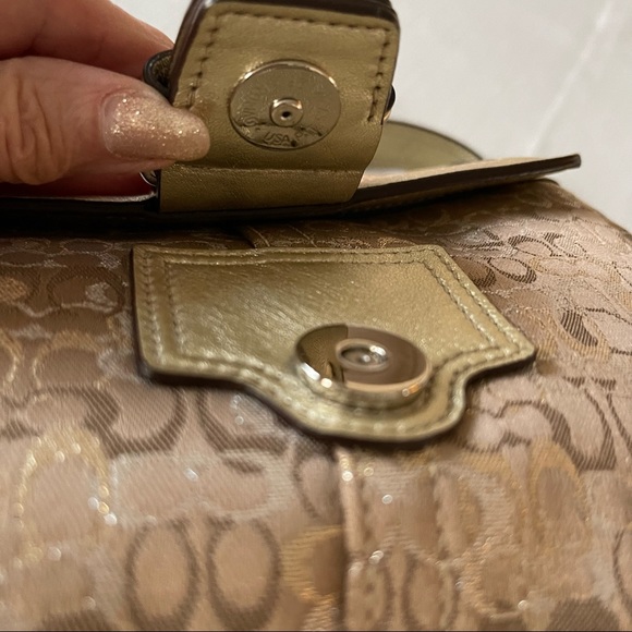 Coach Gold Metallic Madison Evening Bag - Picture 8 of 15